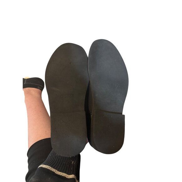 Guess Men's Black Canvas & Leather Lace-Up Oxford Shoes Size 9 - Picture 6 of 10